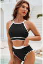 Contrast Trim High Waisted Bikini