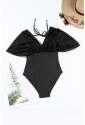 Black Lace Short Sleeve Monokini