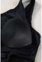 Textured Cut Out One Shoulder Monokini