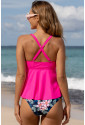 Ruffle Peplum Floral Bottom Tankini Set