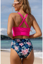 Ruffle Peplum Floral Bottom Tankini Set