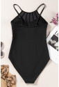 Black Mesh One Piece Swimsuit