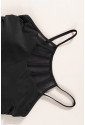 Black Mesh One Piece Swimsuit