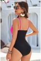 Crossover Colorblock Cutout One Piece Swimsuit