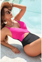 Crossover Colorblock Cutout One Piece Swimsuit