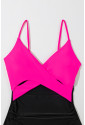 Crossover Colorblock Cutout One Piece Swimsuit