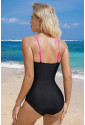 Crossover Colorblock Cutout One Piece Swimsuit