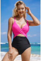 Crossover Colorblock Cutout One Piece Swimsuit