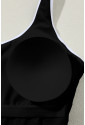 Black Contrast Trim One Piece Swimwear