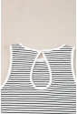 Striped Ribbed Knit Sleeveless Top