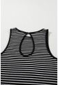 Striped Ribbed Knit Sleeveless Top