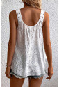 White Eyelet Embroidery Tank Top