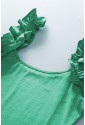 Ruffled Wide Straps Slim Tank Top