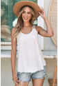 Eyelet Strappy Scoop-Neck Tank Top