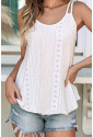 Eyelet Strappy Scoop-Neck Tank Top