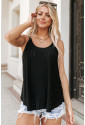 Eyelet Strappy Scoop-Neck Tank Top