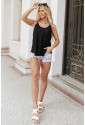 Eyelet Strappy Scoop-Neck Tank Top