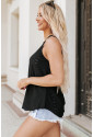 Eyelet Strappy Scoop-Neck Tank Top