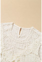 Apricot Guipure Lace Crochet Tank Top