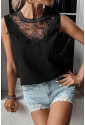 Apricot Guipure Lace Crochet Tank Top