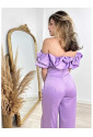 Satin spanish purple flamengo pants set