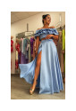 Satin spanish flamengo maxi skirt set