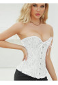 Brocade corset Vamp - white