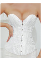 White wedding floral pattern corset