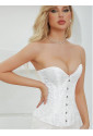 White wedding floral pattern corset