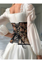 Interesting Floral Tapestry Vintage Corset