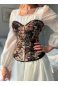 Interesting Floral Tapestry Vintage Corset