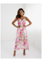 Summer floral strapless maxi dress ISABEL