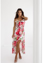 Summer floral strapless maxi dress IRINA