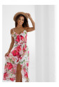 Summer floral strapless maxi dress IRINA