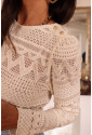 Bohemian Macrame Lace Crochet Beach Blouse