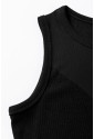 Black Mesh Sleeveless Bodysuit IVANA