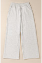 Light Grey Cross-Waist Wide Leg Lounge Pants