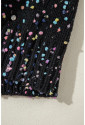 Rhinestone Decor Multicolor Confetti Sweater Cardigan