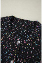 Rhinestone Decor Multicolor Confetti Sweater Cardigan