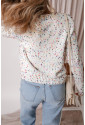 Rhinestone Decor Multicolor Confetti Sweater Cardigan