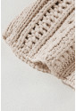 Hollow-out Cable Knit Cropped Sweater