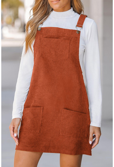 Womens Corduroy Overall Dress