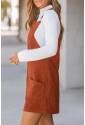 Womens Corduroy Overall Dress