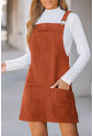 Womens Corduroy Overall Dress