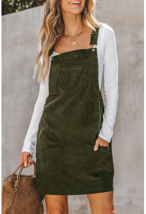 Womens Corduroy Overall Dress