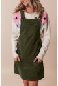 Womens Corduroy Overall Dress