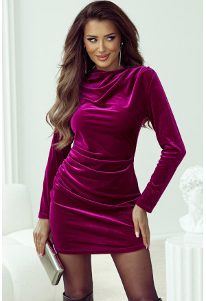 Velvet Long Sleeve Bodycon Dress