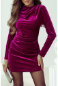 Velvet Long Sleeve Bodycon Dress