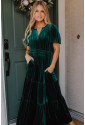 Evergreen Velvet Maxi Dress