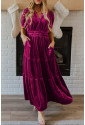 Purple Velvet Maxi Dress